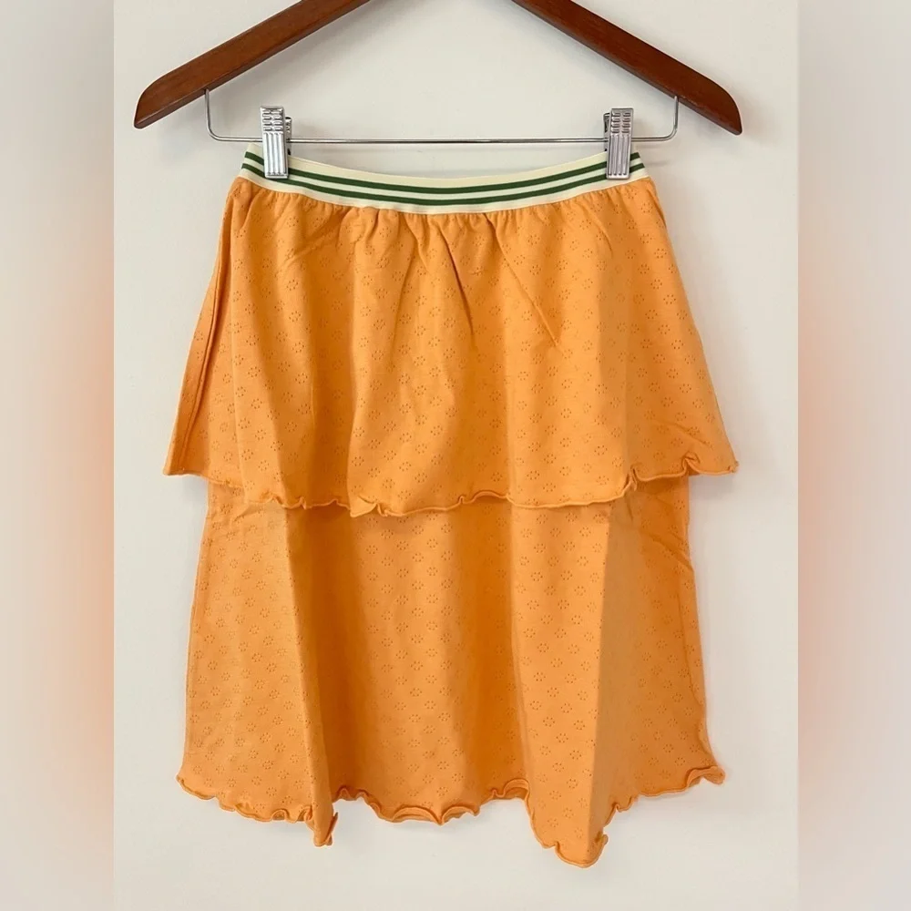 The Sunday Collective Girls 10-11 Years So Sweet Ruffle Skirt Apricot Tan